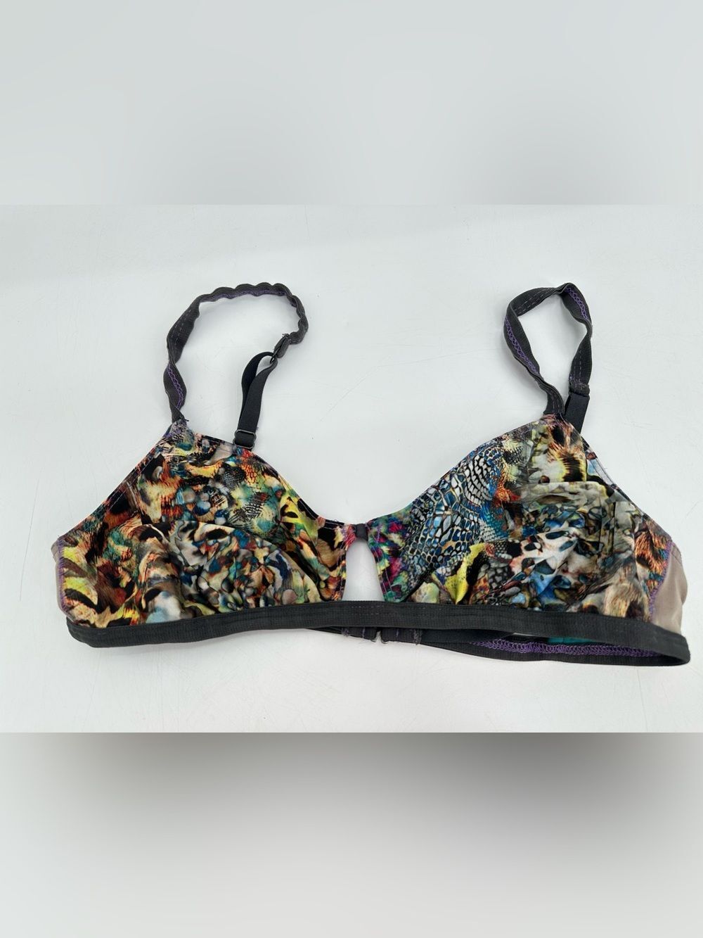Xirena Multicolor Animal Snake Print Bikini Top Size M